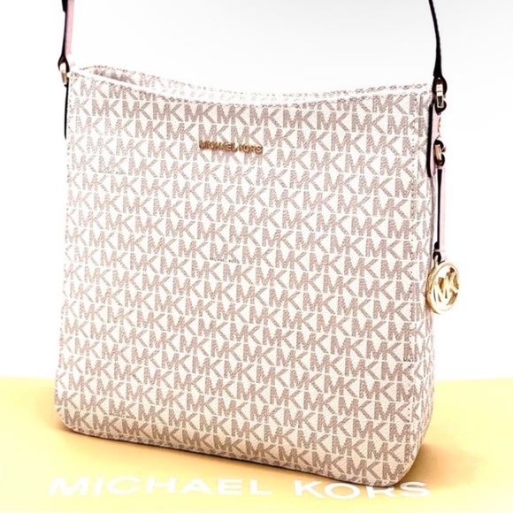 Michael Kors Large Messenger Crossbody Bag Powder Blush Multi - Picture 11 of 13